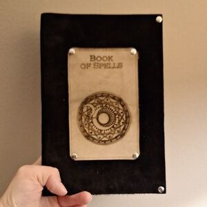 Black and Cream Book of Spells Journal
